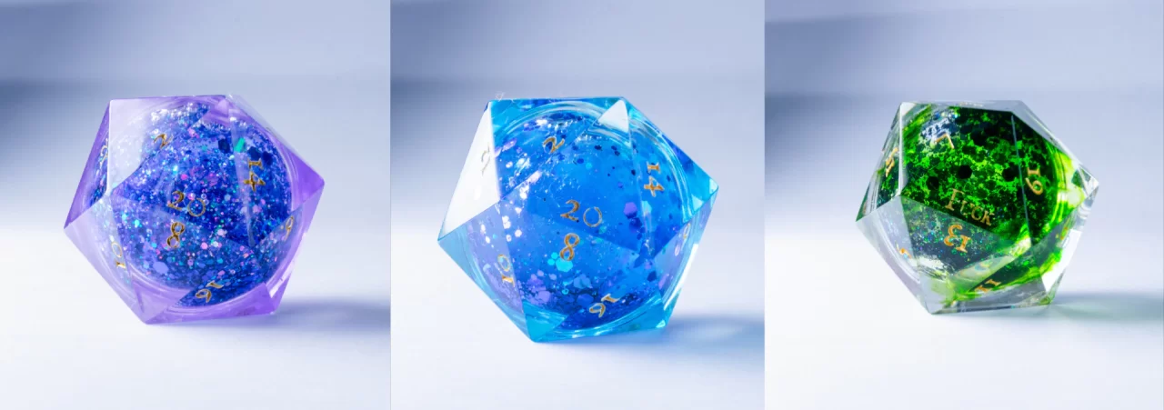 Banner de Mithril Dice — Dados artesanales con identidad propia