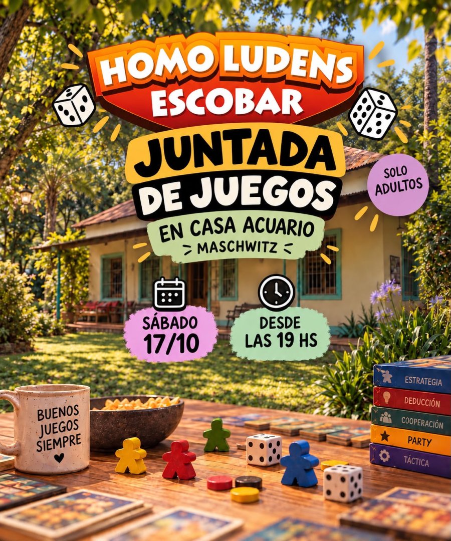 Juntada de juegos en Casa Acuario